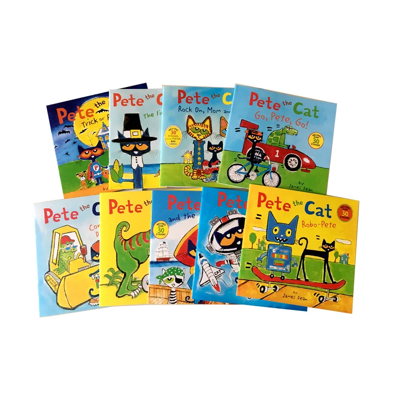 9 books/set Pete The Cat Picture Sticker Books Children Baby famous Story English Tales Child Book Farmyard Story Eary education
9 books/set Pete The Cat Picture Sticker Books Children Baby famous Story English Tales Child Book Farmyard Story Eary education