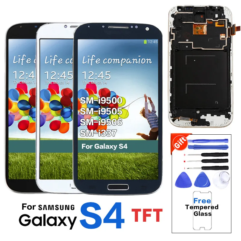 S4 LCD For Samsung Galaxy S4 I9500 I9505 I9506 I337 LCD Display Touch Screen with Frame 100% Tested
S4 LCD For Samsung Galaxy S4 I9500 I9505 I9506 I337 LCD Display Touch Screen with Frame 100% Tested