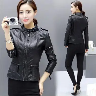 Womens Spring Autumn Short Section Slim Motorcycle Jackets Large Size Female Pu Leather Coats Plus Size Leather Clothes K1039
Womens Spring Autumn Short Section Slim Motorcycle Jackets Large Size Female Pu Leather Coats Plus Size Leather Clothes K1039