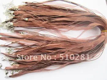 500piece 18inch brown Organza cord necklace with lobster clasp and extender chain for DIY pendant jewelry
500piece 18inch brown Organza cord necklace with lobster clasp and extender chain for DIY pendant jewelry