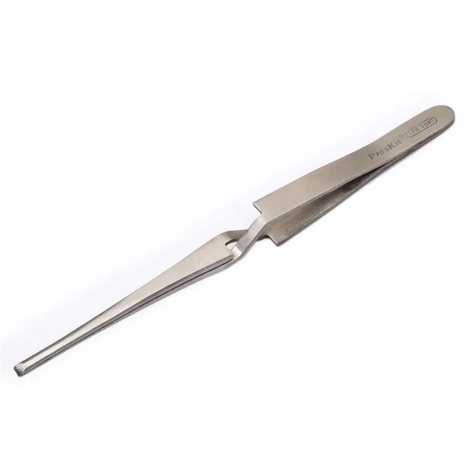 Pro'sKit 1PK-108T Reverse Action Tweezer (self-gripping)(165MM) Stainless Steel Precision Tweezer 
Pro'sKit 1PK-108T Reverse Action Tweezer (self-gripping)(165MM) Stainless Steel Precision Tweezer