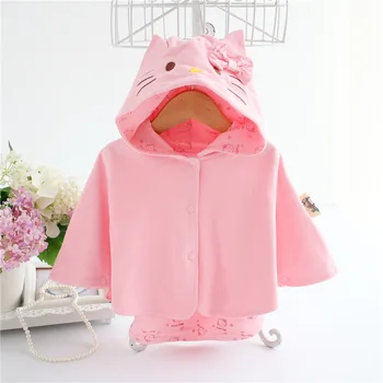 Lovely Baby Girls Princess Hello Kitty Cloak Spring Autumn Infant Children Cotton Clothes Kids Outwear Hooded Cartoon Shawl Coat
Lovely Baby Girls Princess Hello Kitty Cloak Spring Autumn Infant Children Cotton Clothes Kids Outwear Hooded Cartoon Shawl Coat