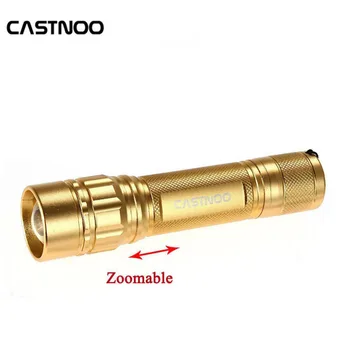 CASTNOO High Quality 2000LM Zoomable Q5 LED Flashlight Torch Bright Light 3 Mode Swaterproof Lamp Golden By 18650
CASTNOO High Quality 2000LM Zoomable Q5 LED Flashlight Torch Bright Light 3 Mode Swaterproof Lamp Golden By 18650