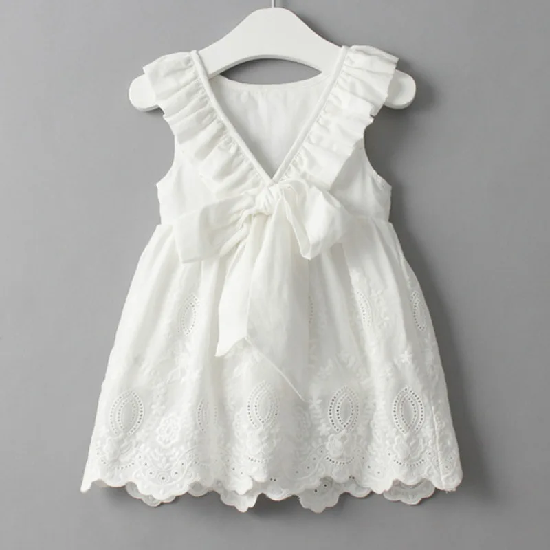 girls white eyelet dress