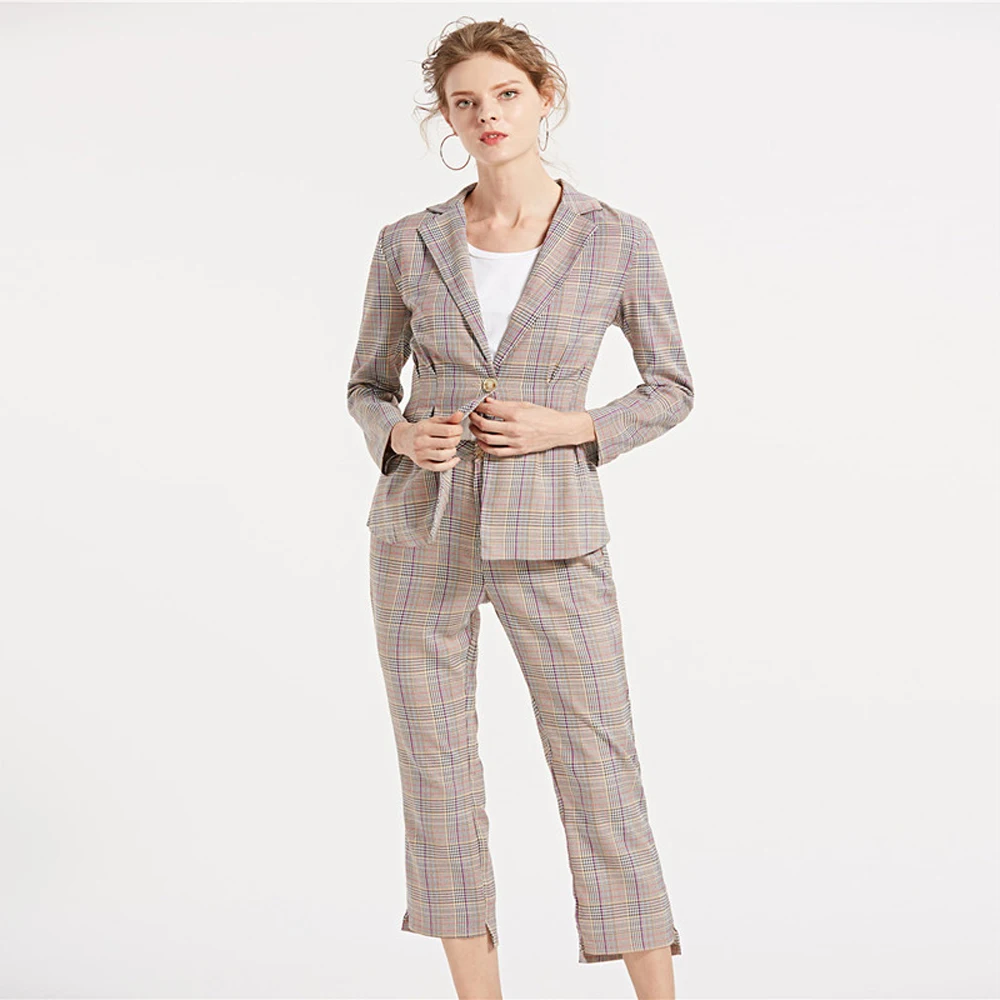British style suit 2019 spring and autumn casual plaid small suit jacket high waist waist straight pants two-piece suit female
British style suit 2019 spring and autumn casual plaid small suit jacket high waist waist straight pants two-piece suit female