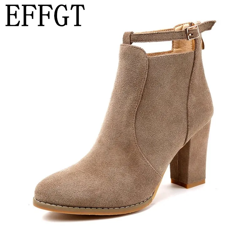 EFFGT High Quality Women Boots High Heels Ankle Boots Fashion Autumn Chunky Heel Ladies zipper Short Boots Female Shoes
EFFGT High Quality Women Boots High Heels Ankle Boots Fashion Autumn Chunky Heel Ladies zipper Short Boots Female Shoes