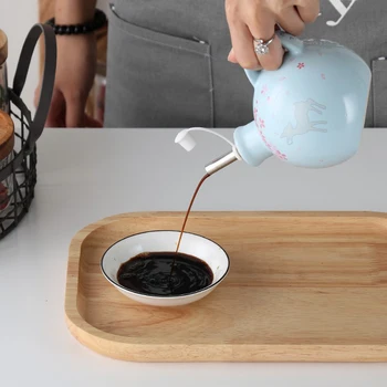 Teapot Seasoning Jar Kettle Pot Liquid Bottle Innovative Cherry Blossoms Pattern Kitchen Accessory Cooking Tool Oil Sauce Tool
Teapot Seasoning Jar Kettle Pot Liquid Bottle Innovative Cherry Blossoms Pattern Kitchen Accessory Cooking Tool Oil Sauce Tool