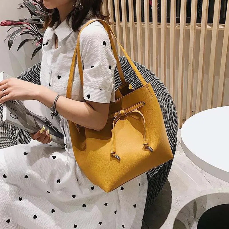 2019 Brand New Ladies Green Bucket Hand Bags Fashion Purses Handbag Bow String Shoulder Bags for Women Indie Yellow Tote Bag
2019 Brand New Ladies Green Bucket Hand Bags Fashion Purses Handbag Bow String Shoulder Bags for Women Indie Yellow Tote Bag