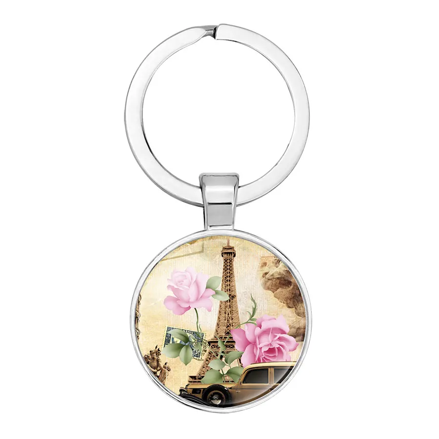 Silver Color France Paris Eiffel Tower With Flowers Pictures Glass Cabochon Key Holder Key Chains Keyring 6 Designs
Silver Color France Paris Eiffel Tower With Flowers Pictures Glass Cabochon Key Holder Key Chains Keyring 6 Designs