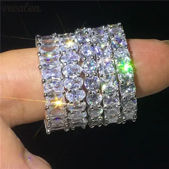 Vecalon 5 Style Finger Promise ring AAAAA Zircon Cz 925 Sterling Silver Engagement wedding Band rings for women Men jewelry
Vecalon 5 Style Finger Promise ring AAAAA Zircon Cz 925 Sterling Silver Engagement wedding Band rings for women Men jewelry