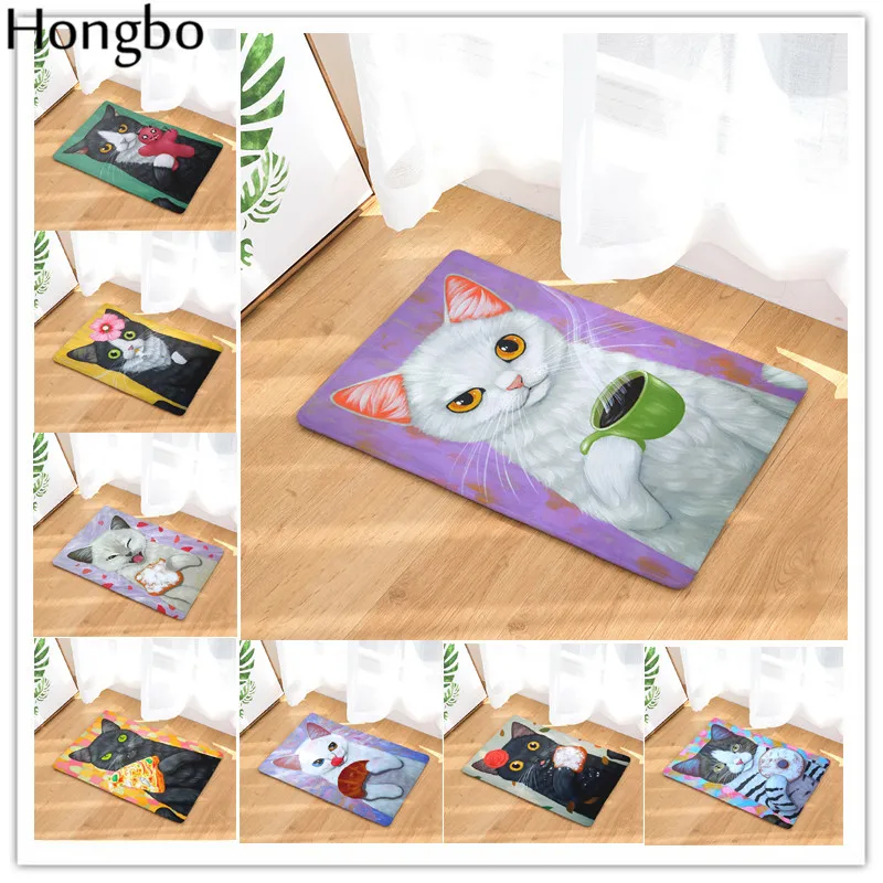 Hongbo Doormat Carpets Couple Cats Print Mats Floor Kitchen Bathroom Rugs 40X60 or 50x80cm felpudo deurmat
Hongbo Doormat Carpets Couple Cats Print Mats Floor Kitchen Bathroom Rugs 40X60 or 50x80cm felpudo deurmat
