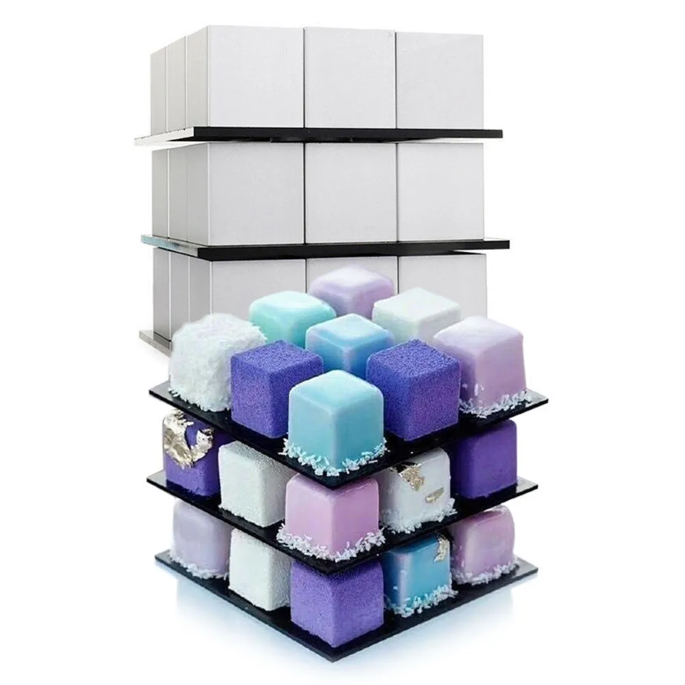 Creative DIY Cake Tool Magic Square Aluminum Cake Mold 3D Metal Rubiks Cube Chocolate Mousse Cake Dessert Baking Pastry Tools
Creative DIY Cake Tool Magic Square Aluminum Cake Mold 3D Metal Rubiks Cube Chocolate Mousse Cake Dessert Baking Pastry Tools