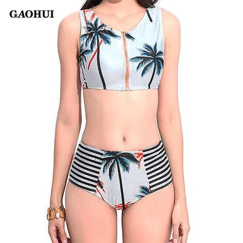 2018 Women Print Sexy Swimming Suit High Waist Zipper Bikini Set Comfortable Women Summer Beach Bathing Suit
2018 Women Print Sexy Swimming Suit High Waist Zipper Bikini Set Comfortable Women Summer Beach Bathing Suit