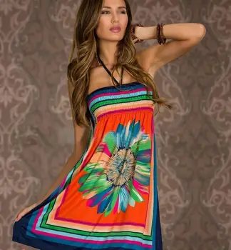 Halter Backless Off Shoulder Sleeveless Dres New Print Bohemian Mini Dresses Women Causal Beach Party Vogue Dress Vestidos
Halter Backless Off Shoulder Sleeveless Dres New Print Bohemian Mini Dresses Women Causal Beach Party Vogue Dress Vestidos