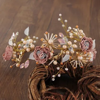 Bohemia Wedding Tiara pink flowers Wedding Hair Crown Wedding Hair Accessories Bride Crown Bride Hair Jewelry prom for women
Bohemia Wedding Tiara pink flowers Wedding Hair Crown Wedding Hair Accessories Bride Crown Bride Hair Jewelry prom for women