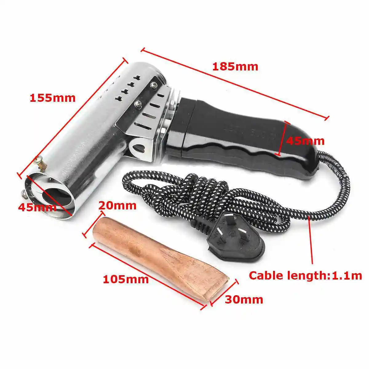 1 x Soldering Iron Heavy Duty Chisel Point Copper Tip Craft Manufacturing 220V 500W