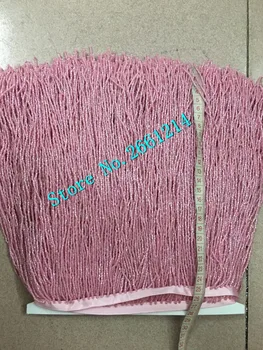 5 yards pink beaded tassel fringe best quality 25cm beads tube for dress decoration
5 yards pink beaded tassel fringe best quality 25cm beads tube for dress decoration
