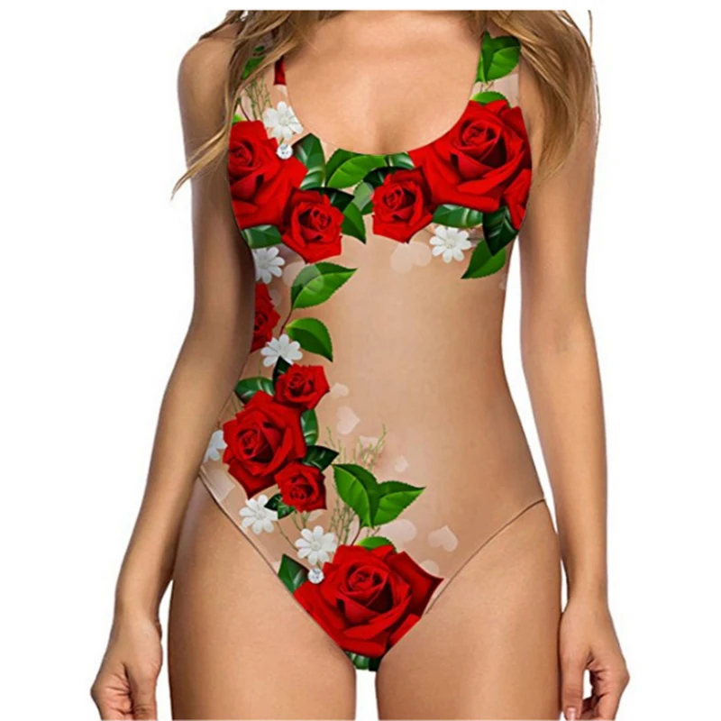 OUMUYI One Piece Rose Print Swimsuit Sexy U Neck Bathing Suit Women Beach Tankini Swimming Costume Beach Wear Tummy Control
OUMUYI One Piece Rose Print Swimsuit Sexy U Neck Bathing Suit Women Beach Tankini Swimming Costume Beach Wear Tummy Control