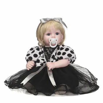 22 Inch Reborn Baby Doll handmade Realistic Soft Silicone blonde hair princess toddlers girls play house safe toys for kids
22 Inch Reborn Baby Doll handmade Realistic Soft Silicone blonde hair princess toddlers girls play house safe toys for kids