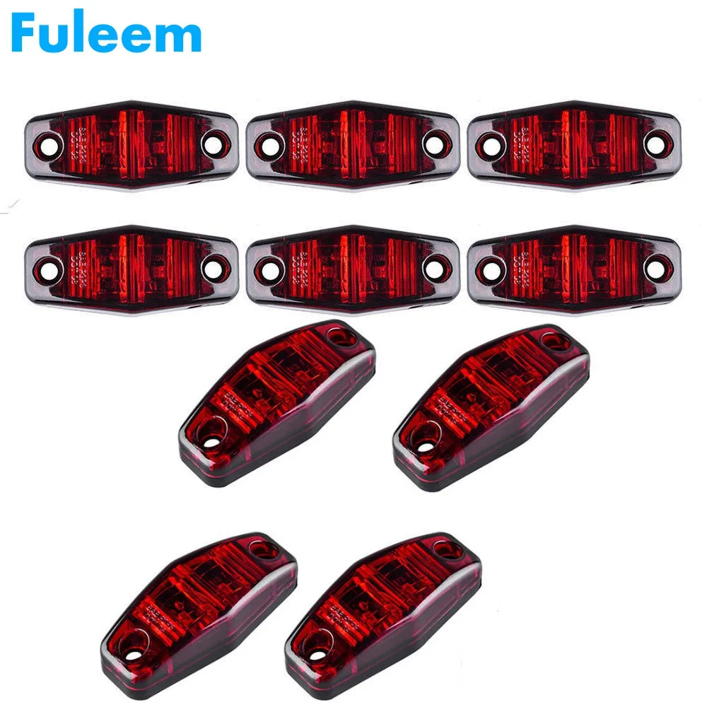 Fuleem 10PCS 2.5"inch LED Red Truck Trailer Surface Mount Clearance Side Marker Light Lamp 12v 24v Waterproof
Fuleem 10PCS 2.5"inch LED Red Truck Trailer Surface Mount Clearance Side Marker Light Lamp 12v 24v Waterproof