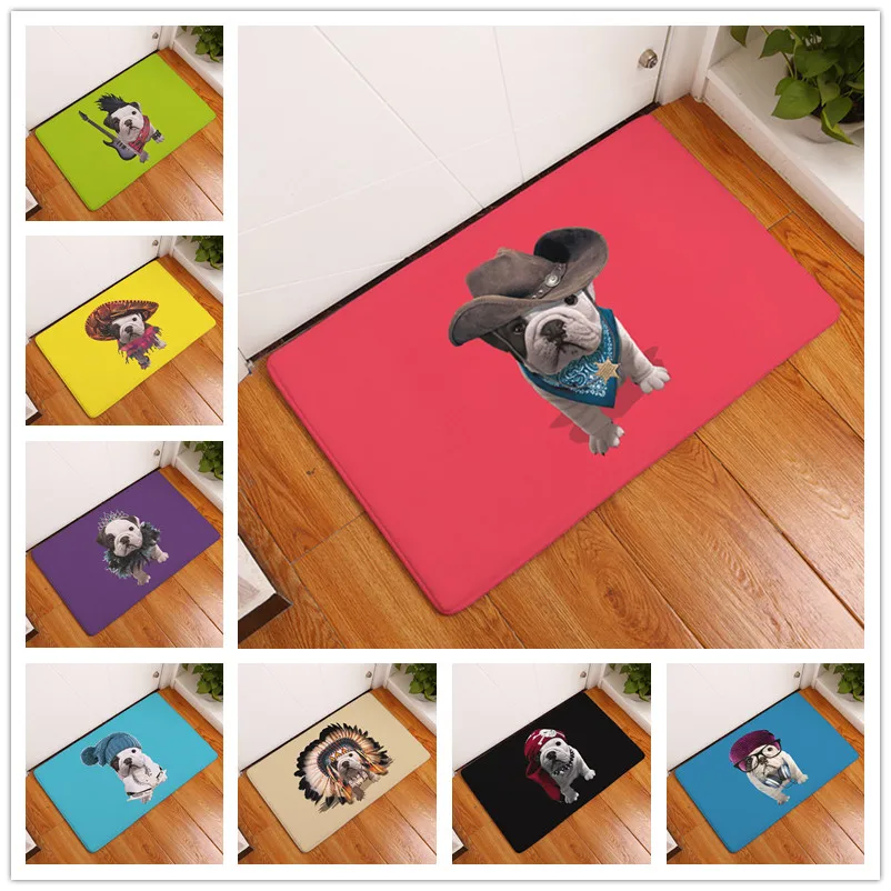 2017 New Cartoon French Bulldog Print Carpets Bathroom Mats Anti-Slip Rugs 40X60 50X80cm. 
2017 New Cartoon French Bulldog Print Carpets Bathroom Mats Anti-Slip Rugs 40X60 50X80cm.