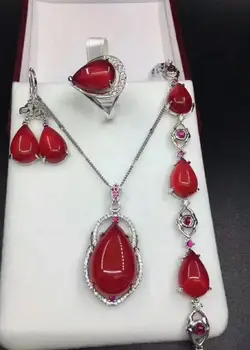 Fine jewelry Natural color Drops water chalcedony ice four piece Necklace Pendant Earrings Ring Bra free certificate box
Fine jewelry Natural color Drops water chalcedony ice four piece Necklace Pendant Earrings Ring Bra free certificate box