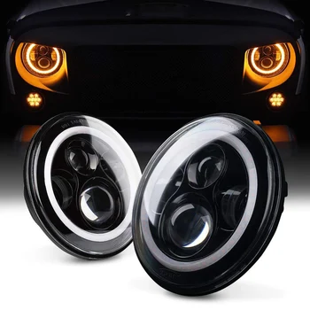 Wrangler 80W 7 Inch Round LED Headlights White Amber Angel Eye for Jeep Wrangler JK TJ LJ Sahara Unlimited Islander Hummer H1 H2
Wrangler 80W 7 Inch Round LED Headlights White Amber Angel Eye for Jeep Wrangler JK TJ LJ Sahara Unlimited Islander Hummer H1 H2
