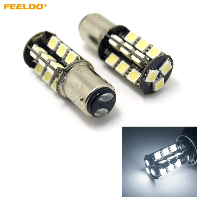 FEELDO 10Pcs Super White Car BAY15D 1157 5050 27 SMD Chip 27LED Canbus No Error Car Brake Turn Signal LED Light #FD-4708 
FEELDO 10Pcs Super White Car BAY15D 1157 5050 27 SMD Chip 27LED Canbus No Error Car Brake Turn Signal LED Light #FD-4708