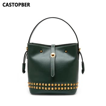 New Soft Leather Bag for Women Bucket Bag Fashion Rivet Tote Bags Split Leather Ladies Shoulder Crossbody Designer Famous Brand
New Soft Leather Bag for Women Bucket Bag Fashion Rivet Tote Bags Split Leather Ladies Shoulder Crossbody Designer Famous Brand