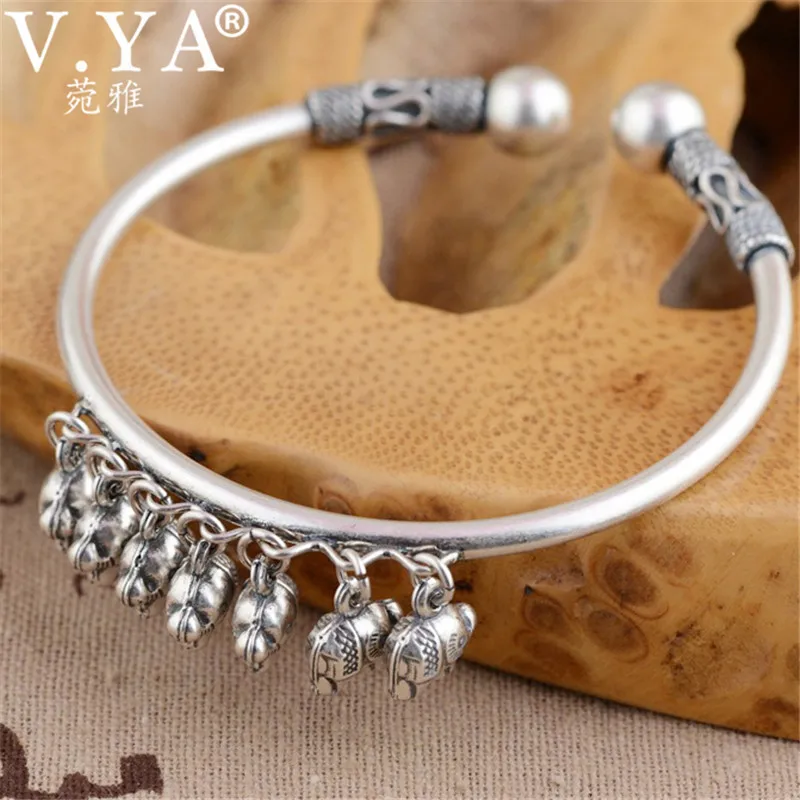 V.YA Solid 925 Sterling Silver Cuff Bracelets Bangles for Women Cute Elephant Charms Bracelet Thai Silver Jewelry Wholesale
V.YA Solid 925 Sterling Silver Cuff Bracelets Bangles for Women Cute Elephant Charms Bracelet Thai Silver Jewelry Wholesale