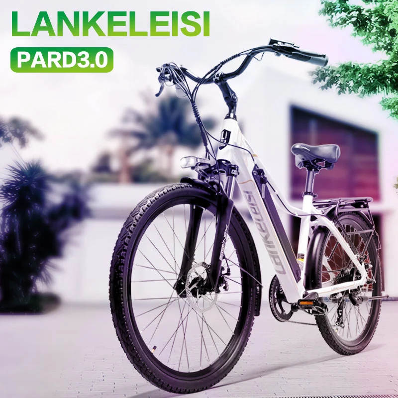 Perfect LANKELEISI Pard3.0 Electric Bike 36V 10.4AH Lithium Battery 400W High-speed Motor Hydraulic Disc Brake Endurance 0