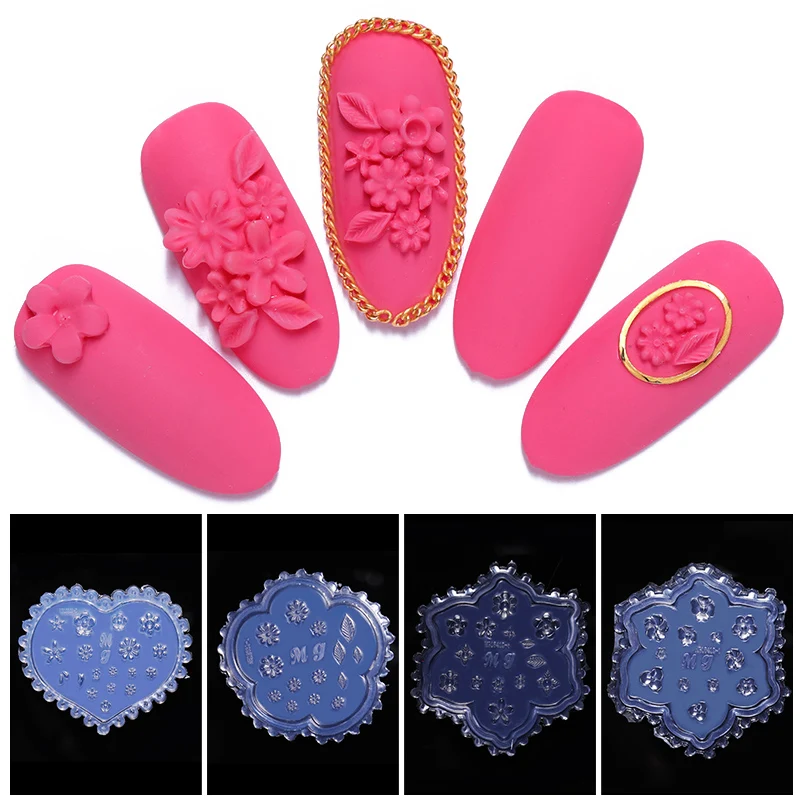 3D Nail Art Silicone Mold Leaves Flower Mixed Pattern Design Template Acrylic Carving Mold Nails UV Gel Decorations Tools
3D Nail Art Silicone Mold Leaves Flower Mixed Pattern Design Template Acrylic Carving Mold Nails UV Gel Decorations Tools