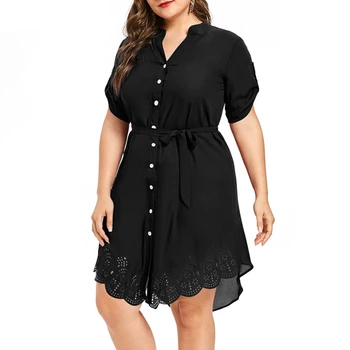 2019 Women Summer DressSolid Lace Up Beach skirt Elegant Party skirt With Button Short sleeve daily wear skirt 
2019 Women Summer DressSolid Lace Up Beach skirt Elegant Party skirt With Button Short sleeve daily wear skirt