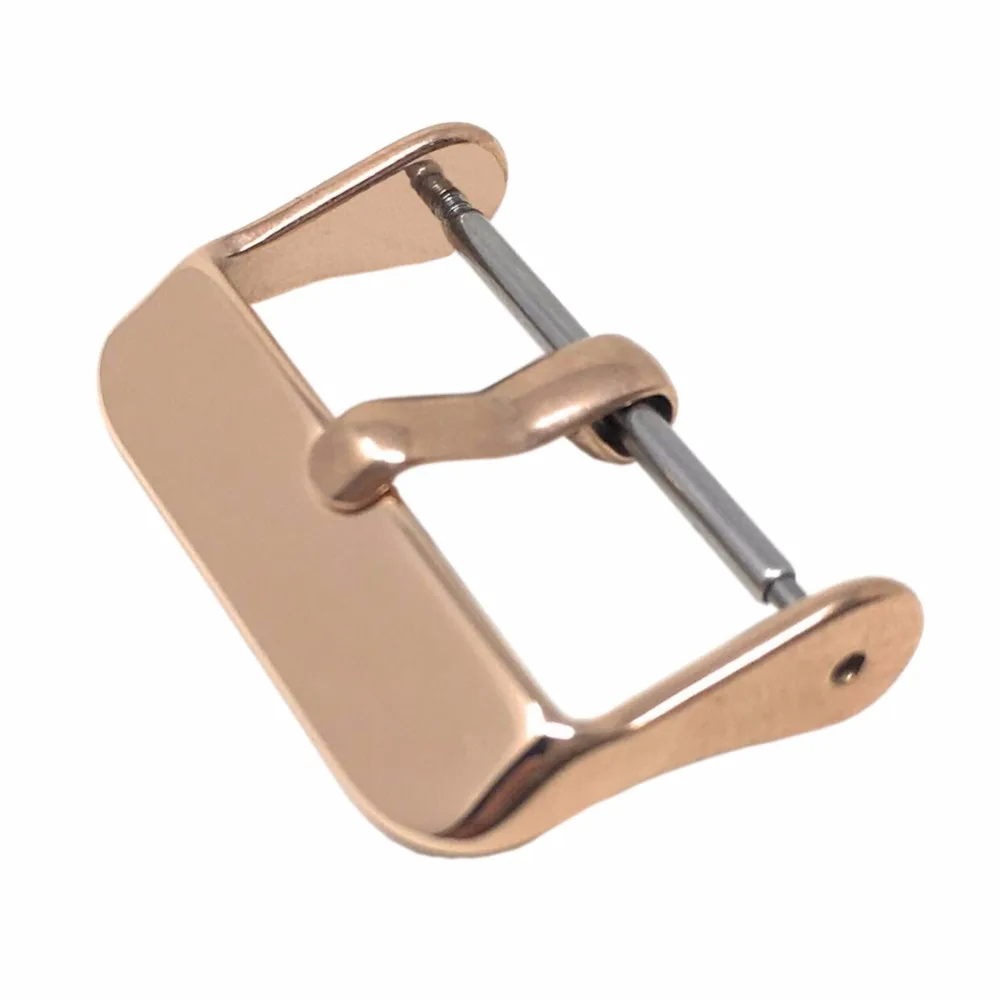 

16mm 18mm 20mm 22mm 24mm Polished Stainless Steel Watch Band Pin Replacement Buckle with Spring Bar Rose Gold Black Silver