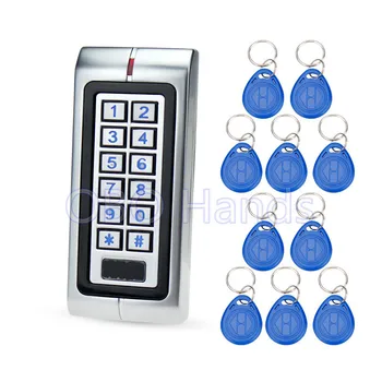 Silver IP65 waterproof access control machine metal RFID 125KHz card reader for electric door lock system support 2000 users
Silver IP65 waterproof access control machine metal RFID 125KHz card reader for electric door lock system support 2000 users