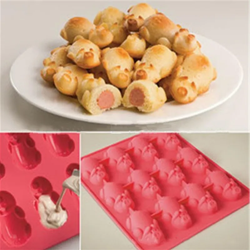 New Arrival 12 Pigs in Blankets Cake Mold Silicone DIY Baking Cake&Bread Moulds Great Kitchen Baking Tools
New Arrival 12 Pigs in Blankets Cake Mold Silicone DIY Baking Cake&Bread Moulds Great Kitchen Baking Tools