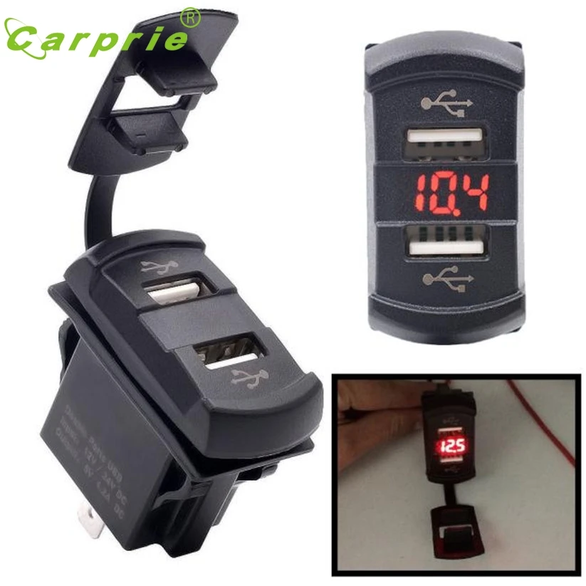 12V Dual Port USB Charger Socket Voltage Voltmeter Rocker Switch Panel Car Boat JA12
12V Dual Port USB Charger Socket Voltage Voltmeter Rocker Switch Panel Car Boat JA12