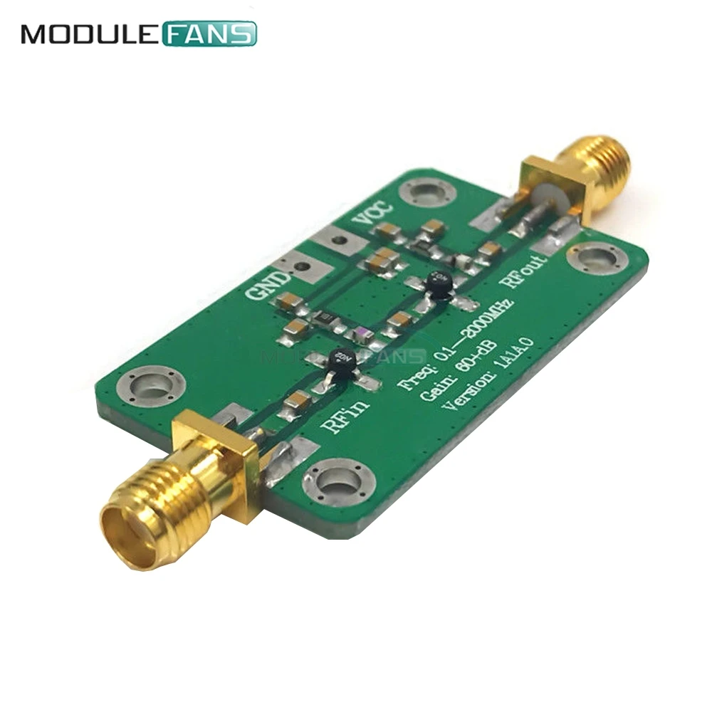 LNA 0.1-2000 MHz 60dB High Gain Low Noise Amplifier Module Amp Board RF Broadband Module DC 6-12V 35mA Board Diy Electronic
LNA 0.1-2000 MHz 60dB High Gain Low Noise Amplifier Module Amp Board RF Broadband Module DC 6-12V 35mA Board Diy Electronic