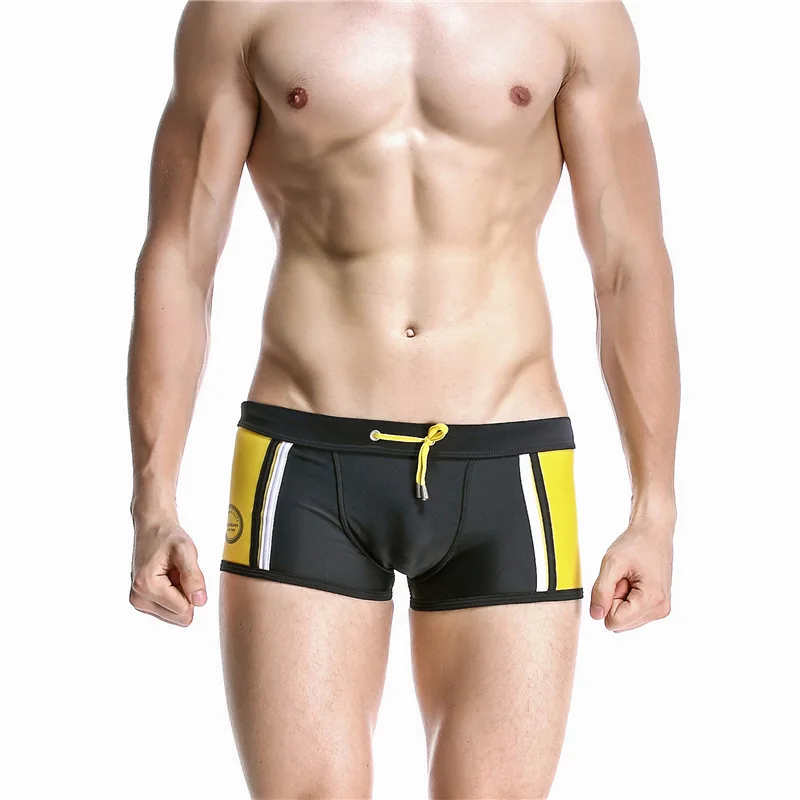 

Seobean brand Mens Swimwear Swimming Trunks for Man Swimsuits Swim Boxers Sexy Hot Surf Wear stripe Beach Ponch XB143