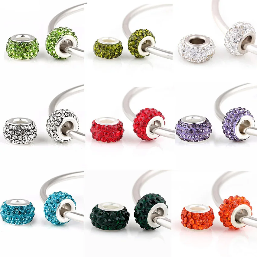 Rhinestone Crystal Charms Beads Round Spacer DIY Big Hole Bead Charm for Jewelry Making Fit For Pandora Bracelet charms
Rhinestone Crystal Charms Beads Round Spacer DIY Big Hole Bead Charm for Jewelry Making Fit For Pandora Bracelet charms