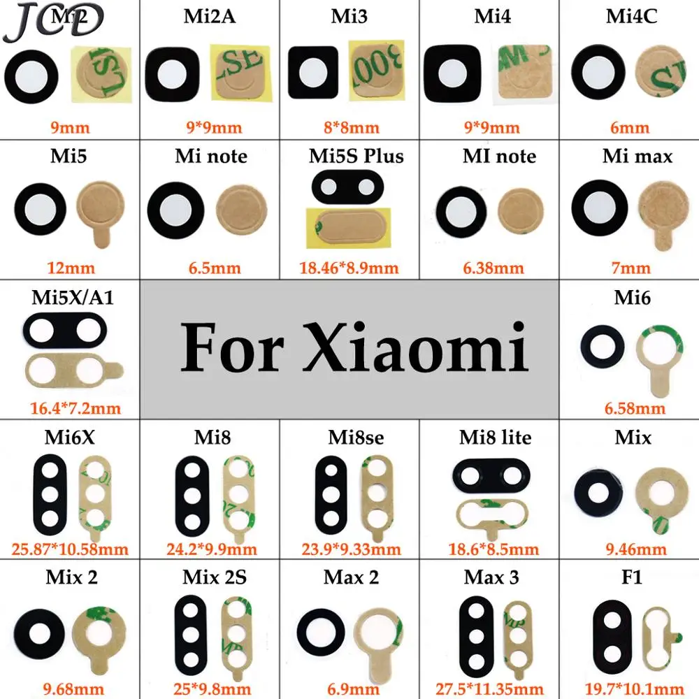 JCD For Xiaomi Mi 2 2A 3 4 4C 5 5S Plus 5X 6 6X 8 8se Mi8 lite Mi note max Rear Back Camera Glass Lens Cover Repair Spare Parts
JCD For Xiaomi Mi 2 2A 3 4 4C 5 5S Plus 5X 6 6X 8 8se Mi8 lite Mi note max Rear Back Camera Glass Lens Cover Repair Spare Parts