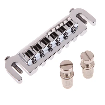 Guitar accessories Wraparound Bridge Tailpiece Studs Chrome Style Guitar Bridge for LP Electric Guitar Parts 
Guitar accessories Wraparound Bridge Tailpiece Studs Chrome Style Guitar Bridge for LP Electric Guitar Parts