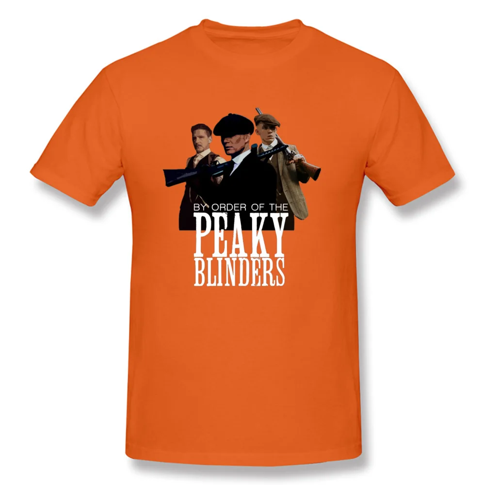 Europe Tops T Shirt Fashion Short Sleeve Mens T Shirts TpicOriginaltitle Normal Summer Tops Tees Round Collar BY ORDER OF THE PEAKY BLINDERS AB orange