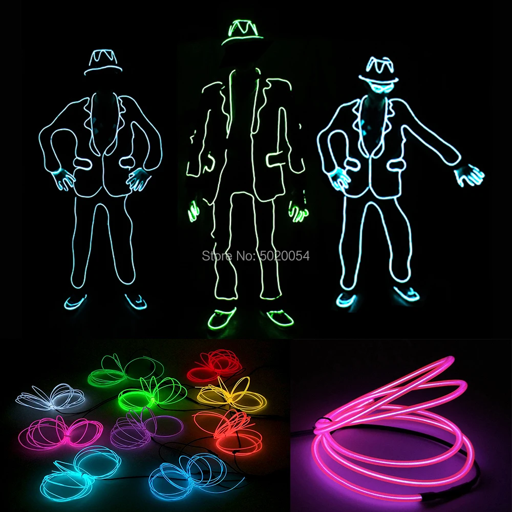 Illuminated Flashing Suit DIY Materials Flexible EL Wire Set With DC-3V Steady On Driver For DIY Stage Performance Costume
Illuminated Flashing Suit DIY Materials Flexible EL Wire Set With DC-3V Steady On Driver For DIY Stage Performance Costume
