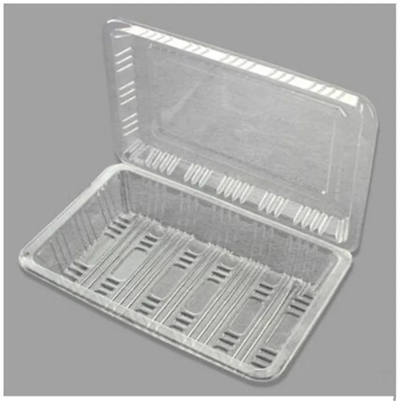 Plastic disposable lunch boxes, Sushi packaging box, biodegradable plastic packing box with lid, takeaway packaging
Plastic disposable lunch boxes, Sushi packaging box, biodegradable plastic packing box with lid, takeaway packaging