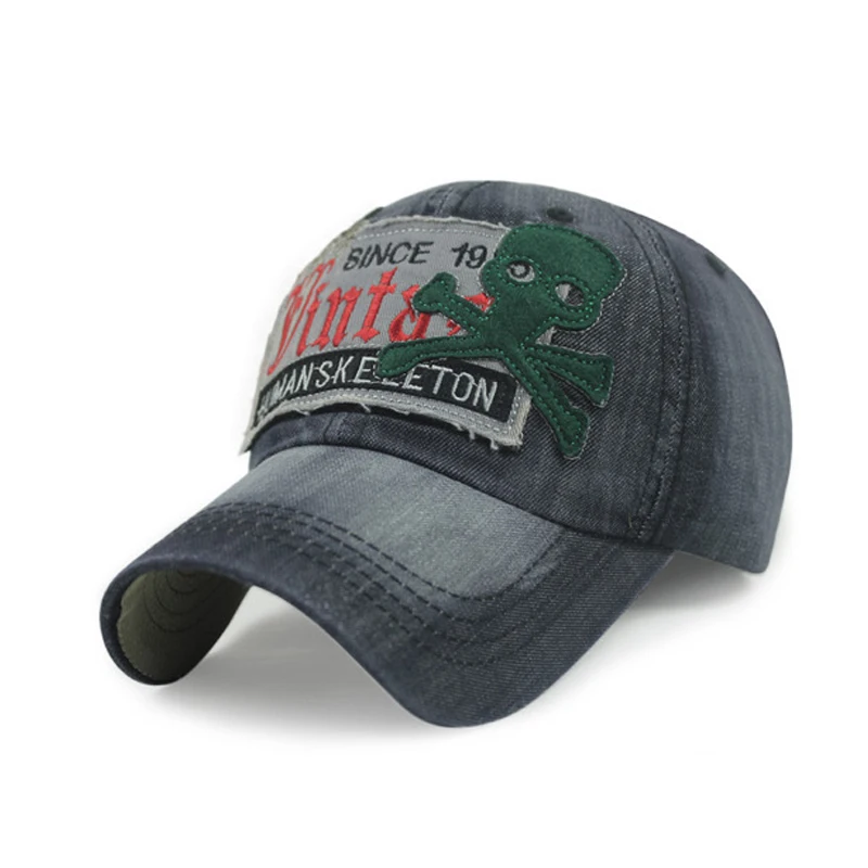 New brand denim hat washed denim skull Fashion Personalized Baseball cap Leisure hat summer and winter unisex cap
New brand denim hat washed denim skull Fashion Personalized Baseball cap Leisure hat summer and winter unisex cap