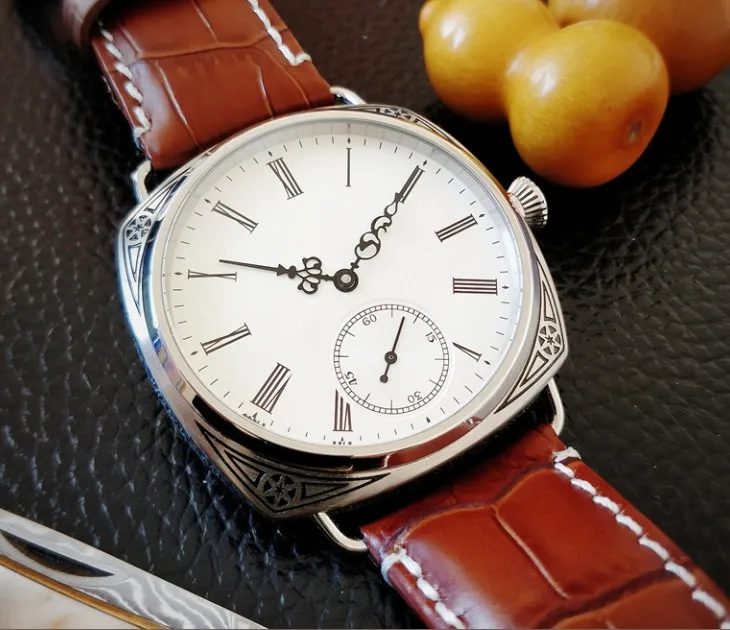 47mm GEERVO Asian 6498 17 jewels Mechanical Hand Wind movement carving decorative pattern case Mechanical watch gr229-g8
47mm GEERVO Asian 6498 17 jewels Mechanical Hand Wind movement carving decorative pattern case Mechanical watch gr229-g8