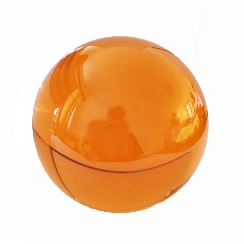 

40/50/60/70/80mm Magic Crystal Feng Shui Ball Amber Round Glass Without Base Crystal Healing Sphere For Home Wedding Decoration