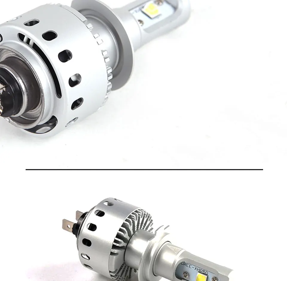Auto Headlamp LED Light H1 H4 H7 Car Headlight Bulbs H11 9005 9006 LED Lamp Kit 12V 24V Automotive 80W 9600LM CREE LEDs (6)