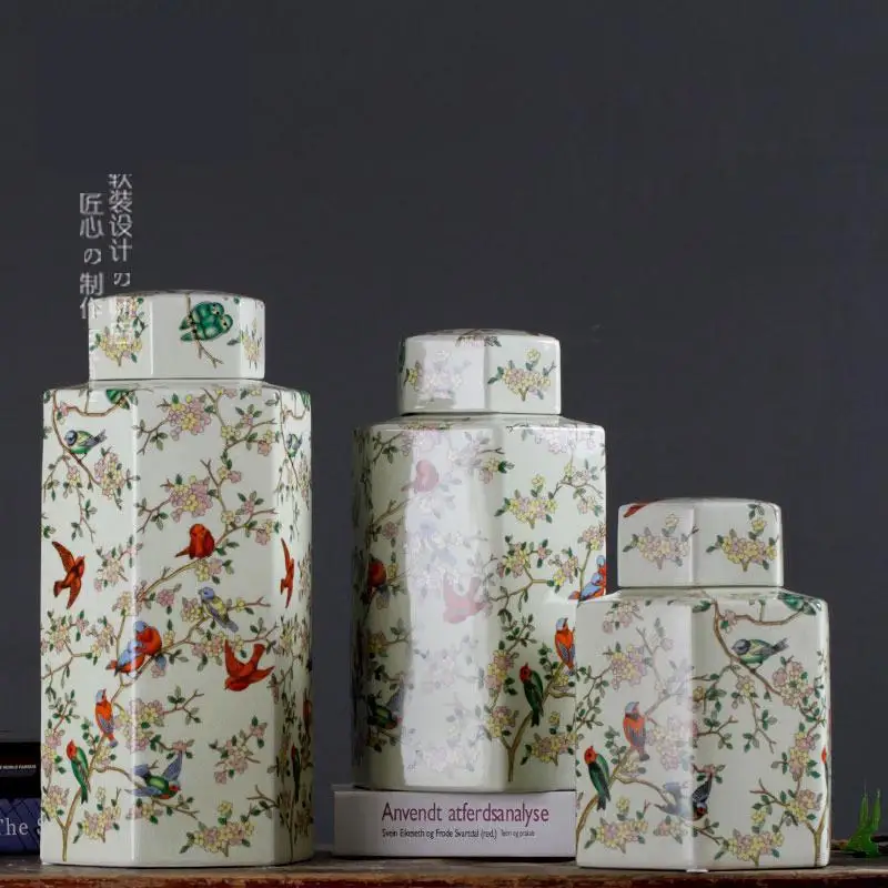 European Six Side Pot American Style Hand-painted Flower And Bird Pot Home Furnishing porcelain ceramic jar pot vase
European Six Side Pot American Style Hand-painted Flower And Bird Pot Home Furnishing porcelain ceramic jar pot vase